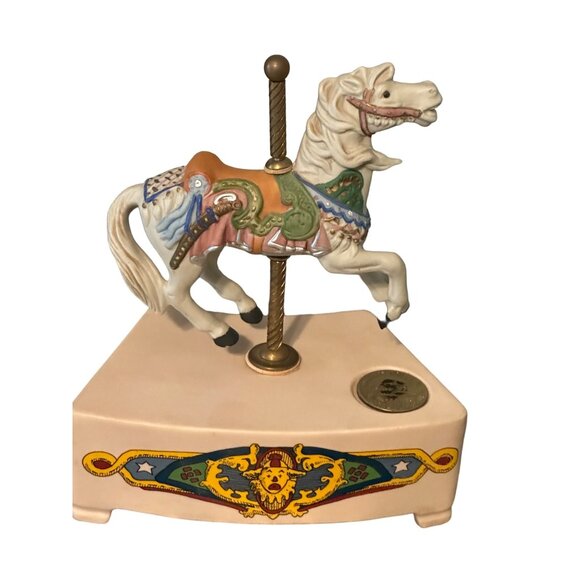 Vintage Willetts Designs Tobin Fraley Carousel Horse Music Box When Irish Eyes A - Picture 2 of 8